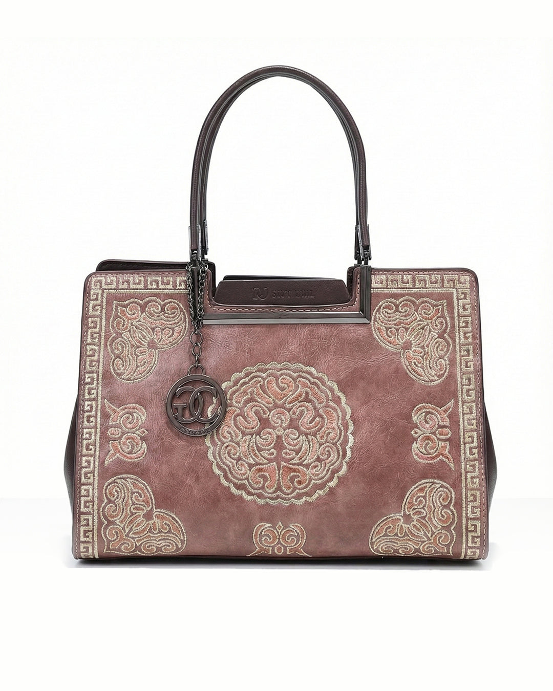 Artisanal Embroidered Aesthetic Top-Handle Bag