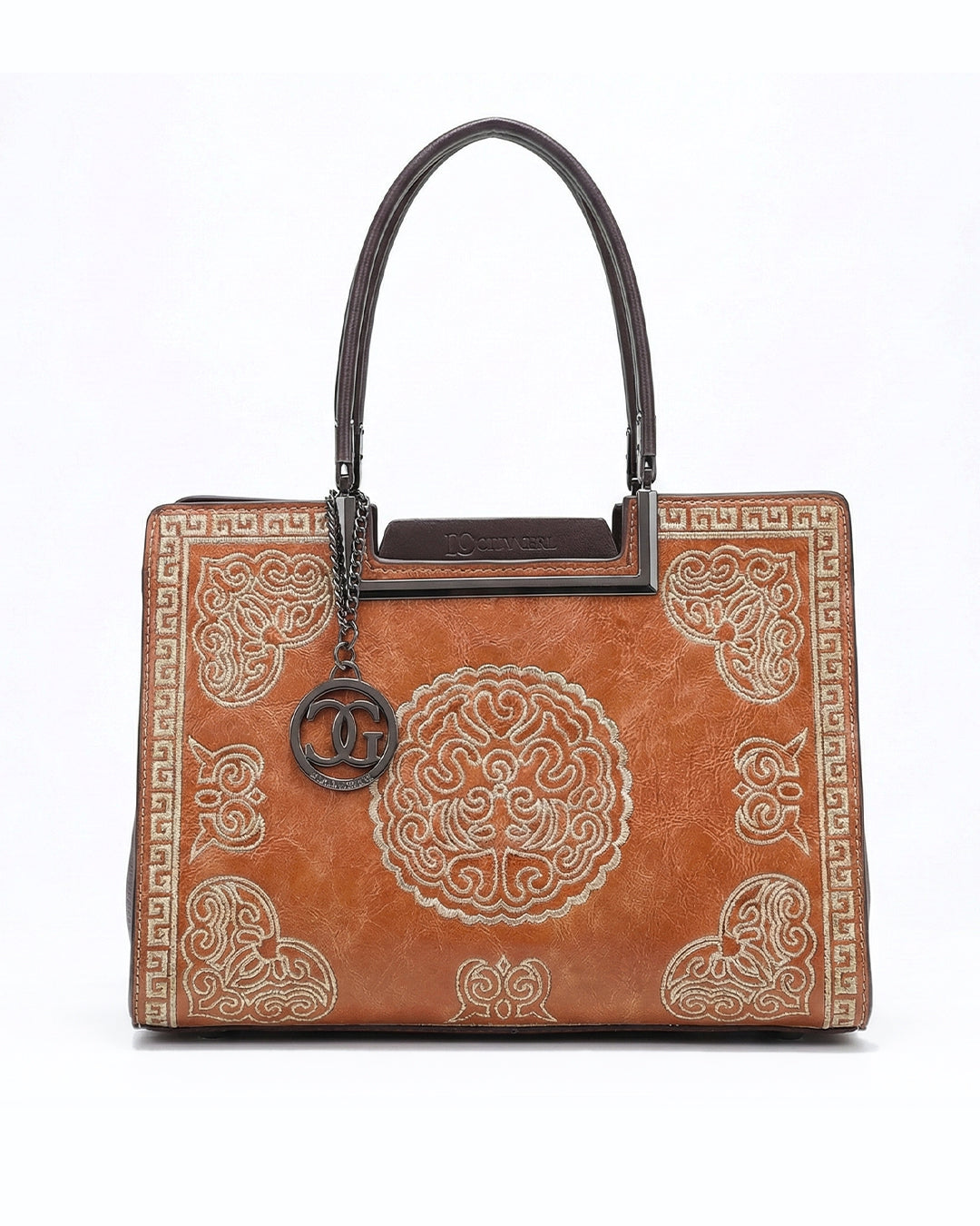 Artisanal Embroidered Aesthetic Top-Handle Bag