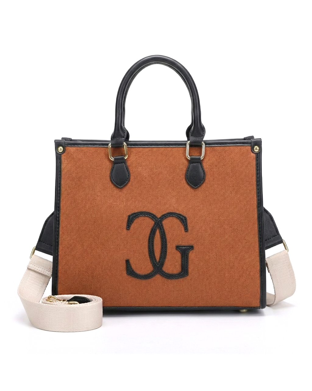 Classic CG  Contrast Trim Textured Satchel