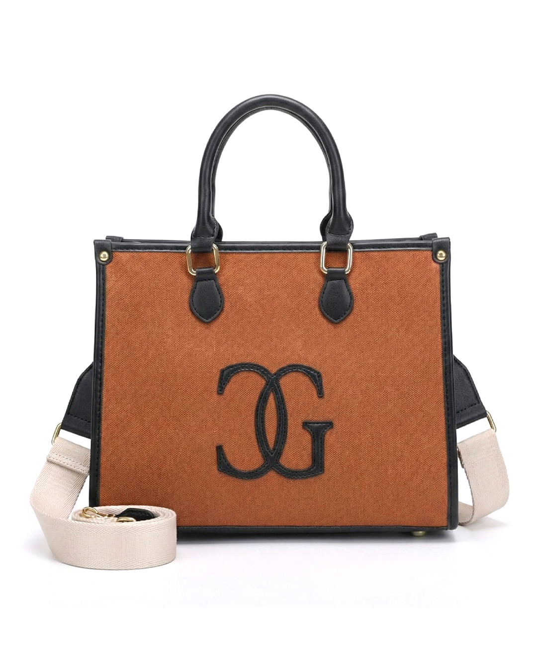 Classic CG  Contrast Trim Textured Satchel