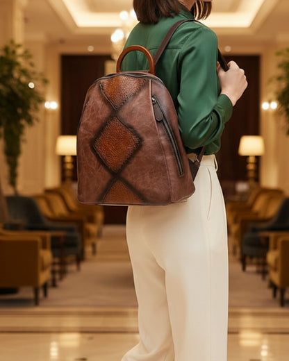 Signature Textured Embossed Artsian finish Bagpack