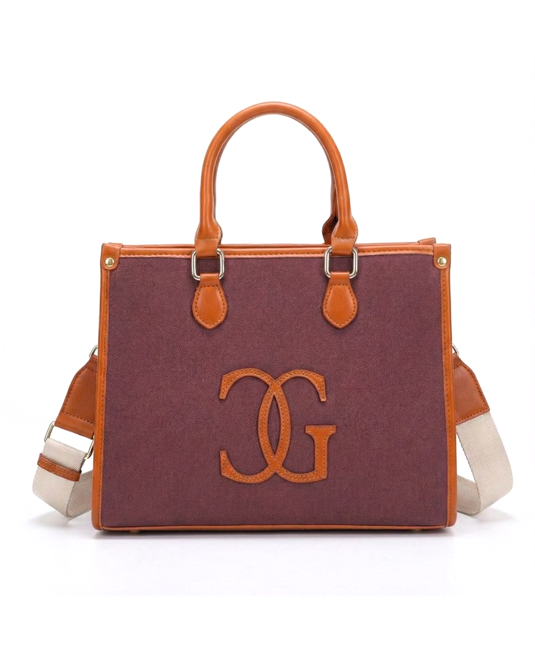 Classic CG  Contrast Trim Textured Satchel