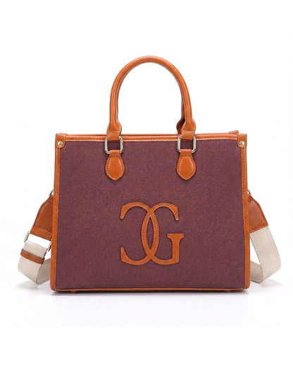 Classic CG  Contrast Trim Textured Satchel