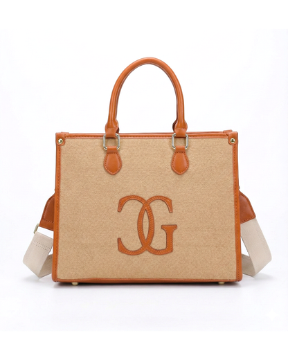 Classic CG  Contrast Trim Textured Satchel