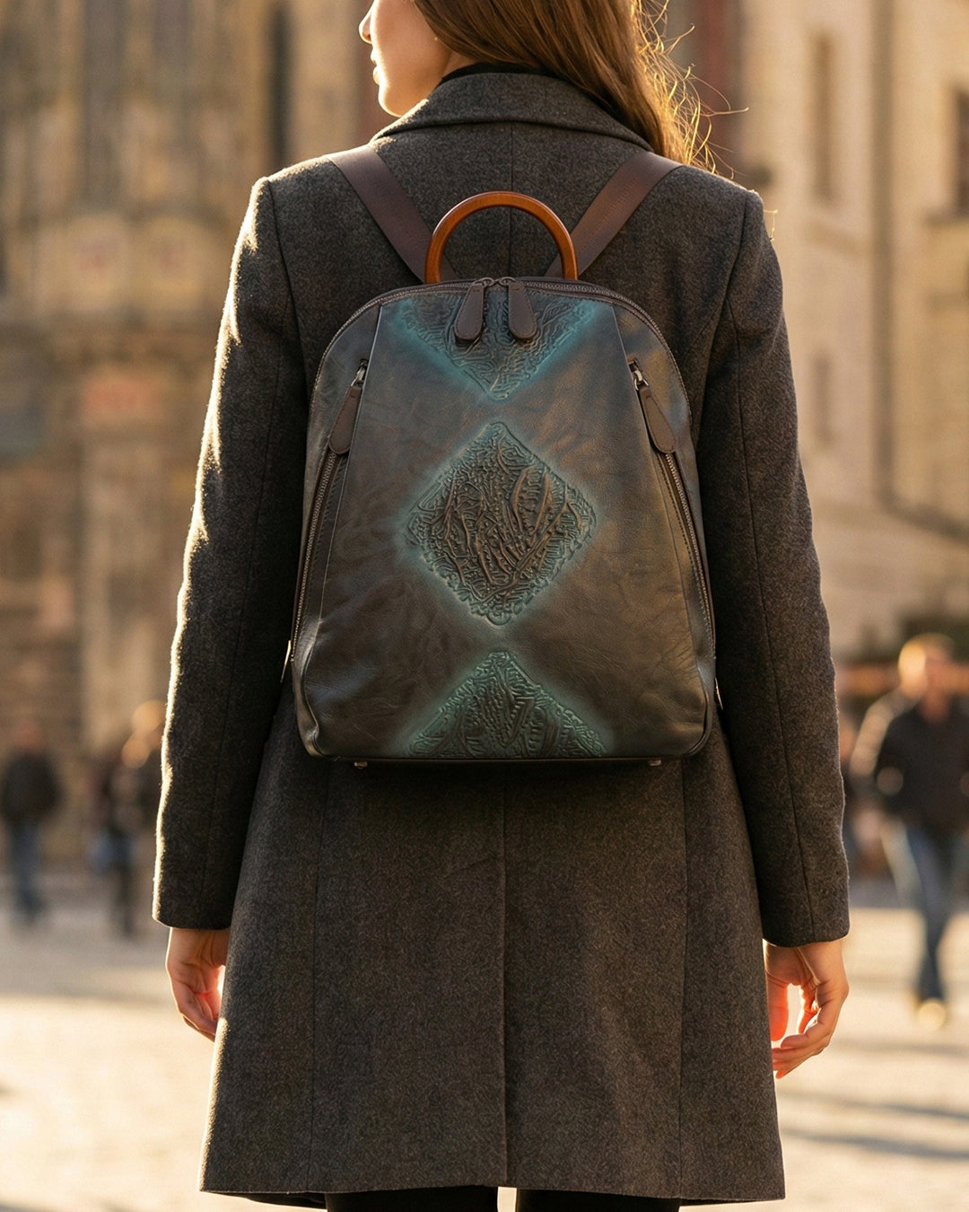 Signature Textured Embossed Artsian finish Bagpack