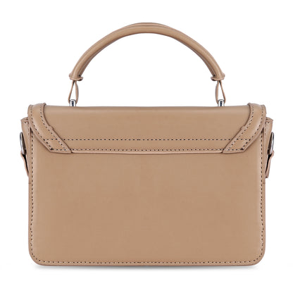 Khaki Structured Satchel Bag