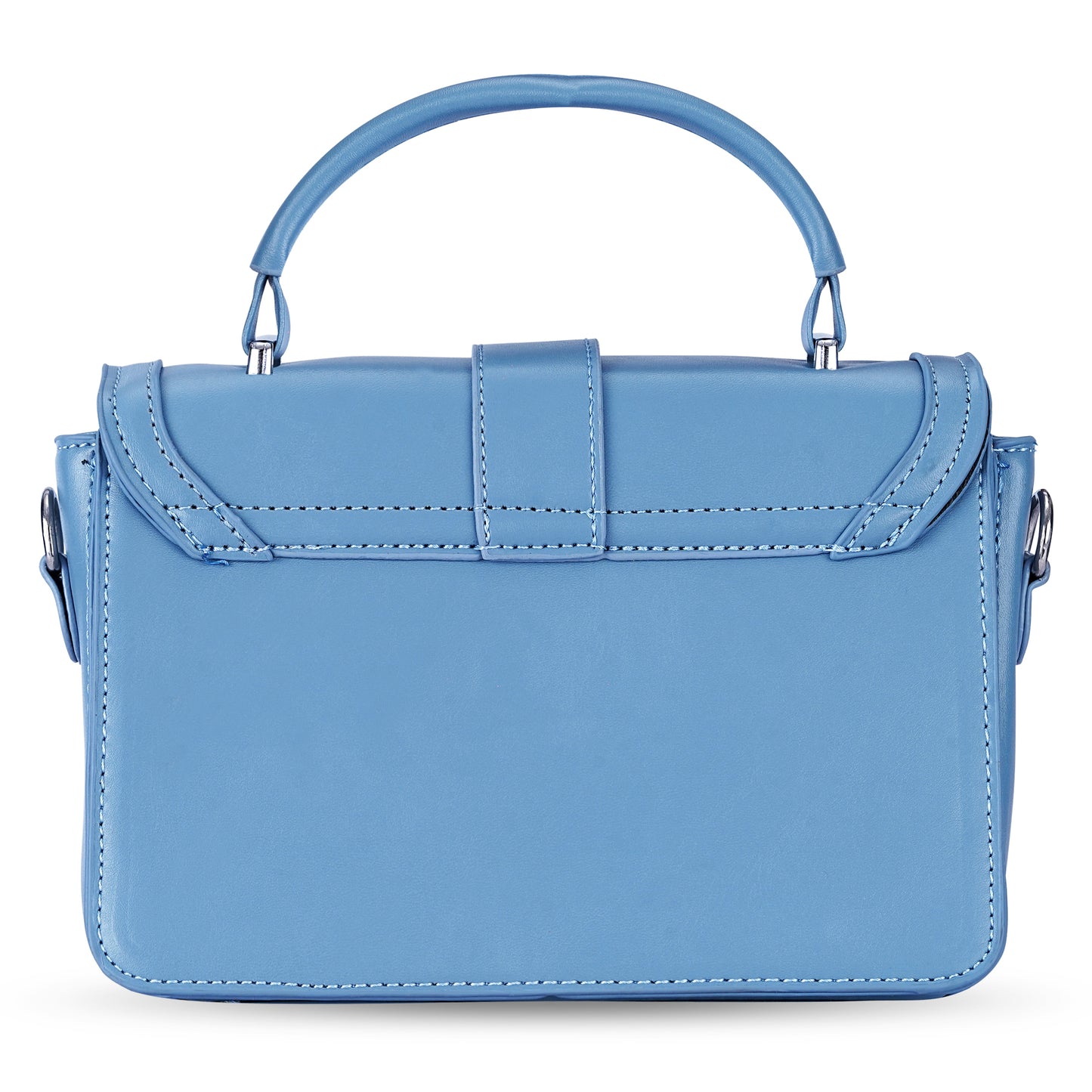 Blue Structured Satchel Bag