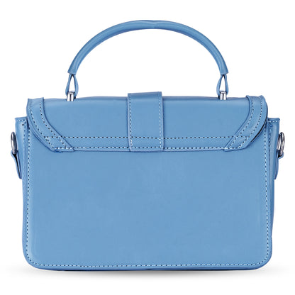 Blue Structured Satchel Bag