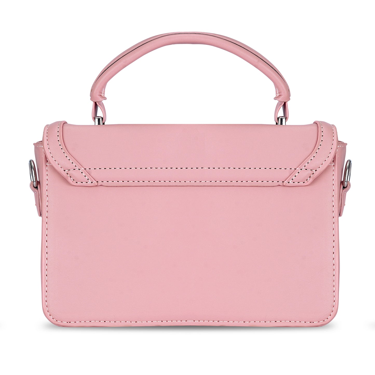 Pink Structured Satchel Bag