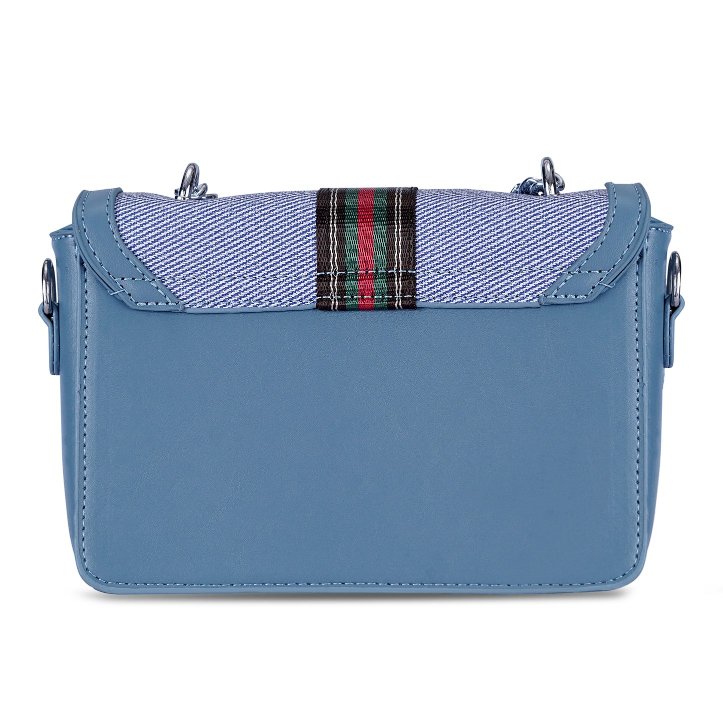 Blue Colourblocked Sling Bag