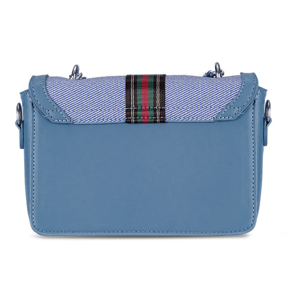 Blue Colourblocked Sling Bag