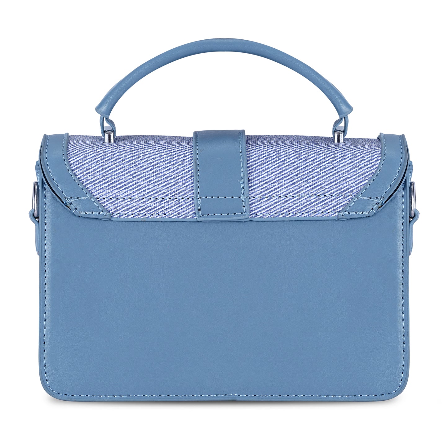 Blue Structured Satchel Bag