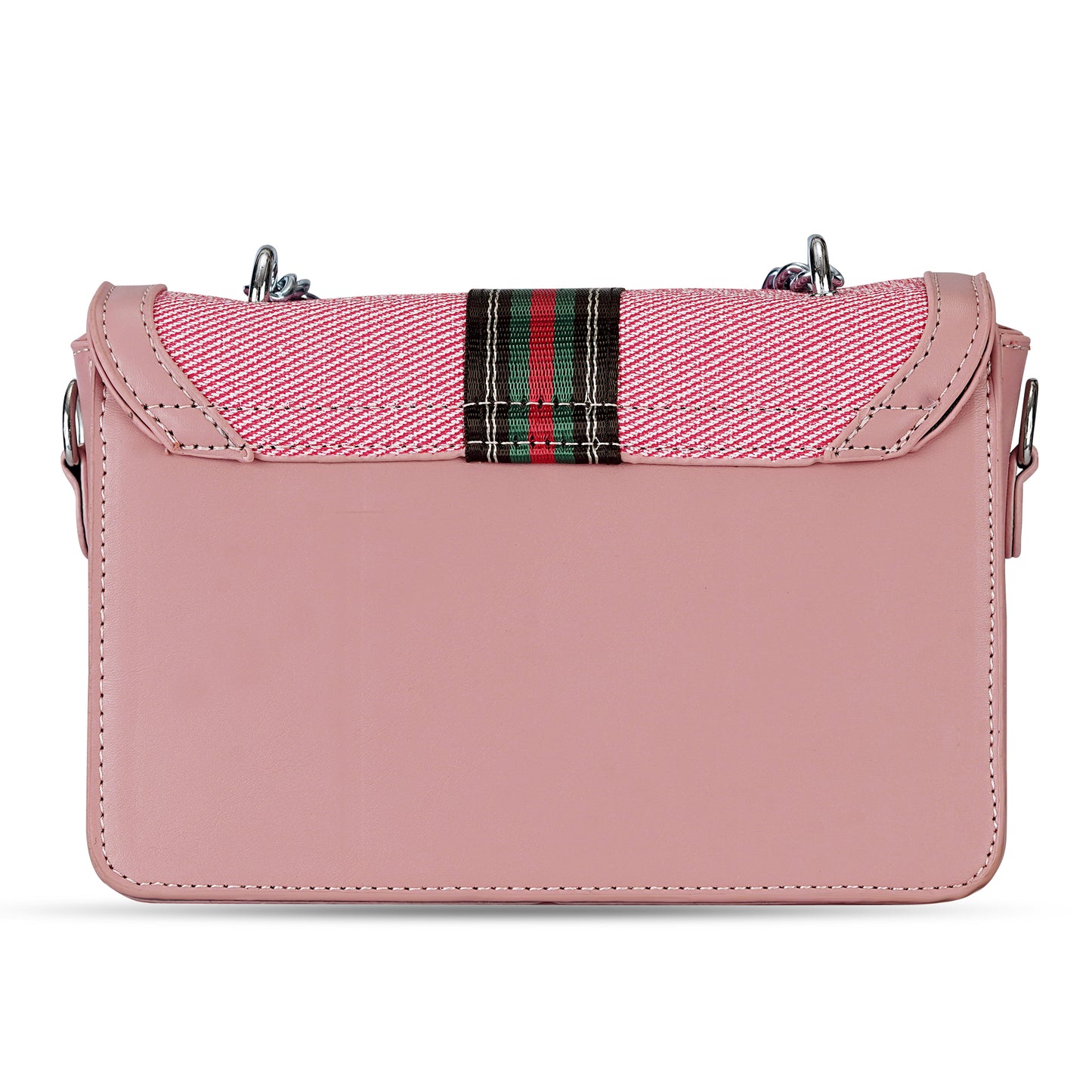 Pink Colourblocked Sling Bag