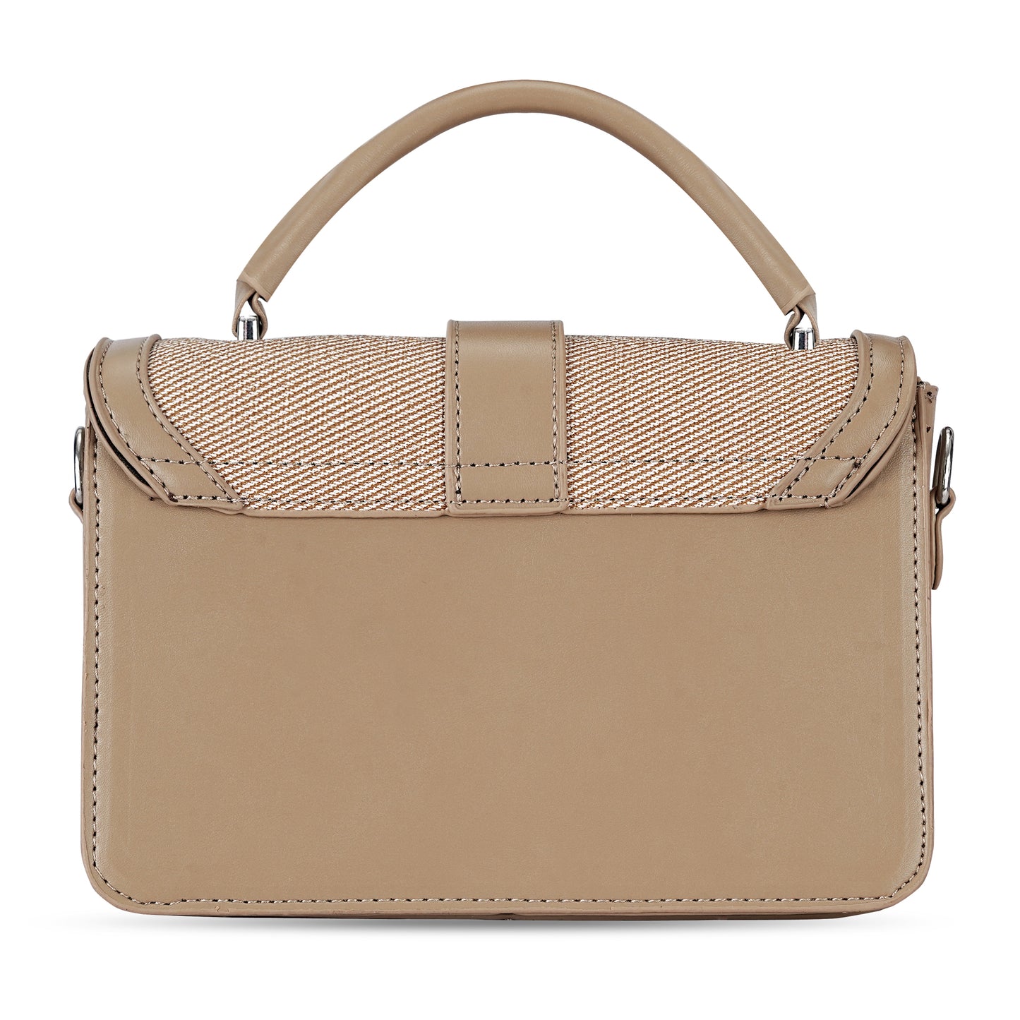 Khaki Structured Satchel Bag