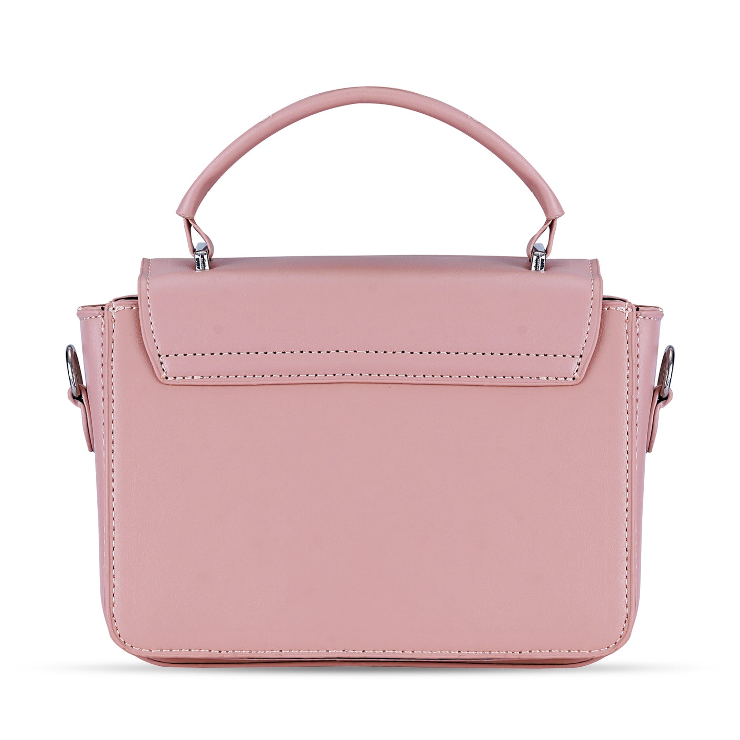 Pink Structured Satchel Bag