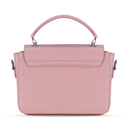 Pink Structured Satchel Bag