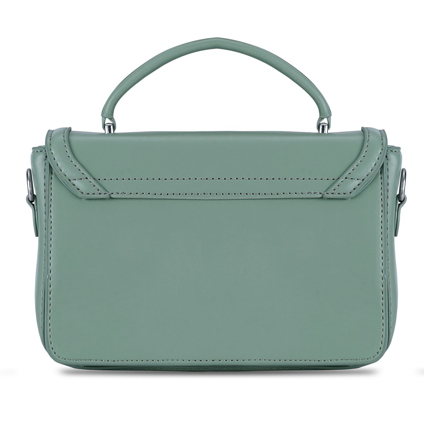 Green Structured Satchel Bag