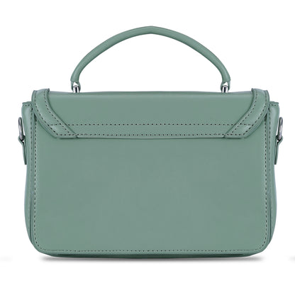 Green Structured Satchel Bag
