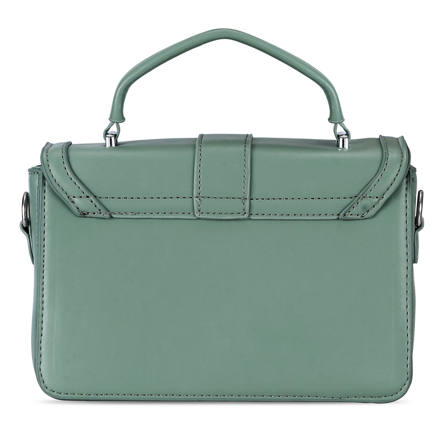Green Structured Satchel Bag