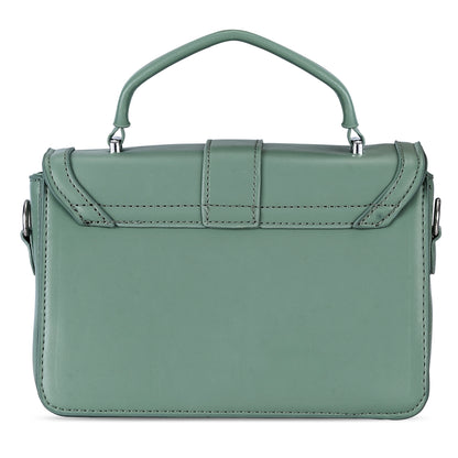 Green Structured Satchel Bag