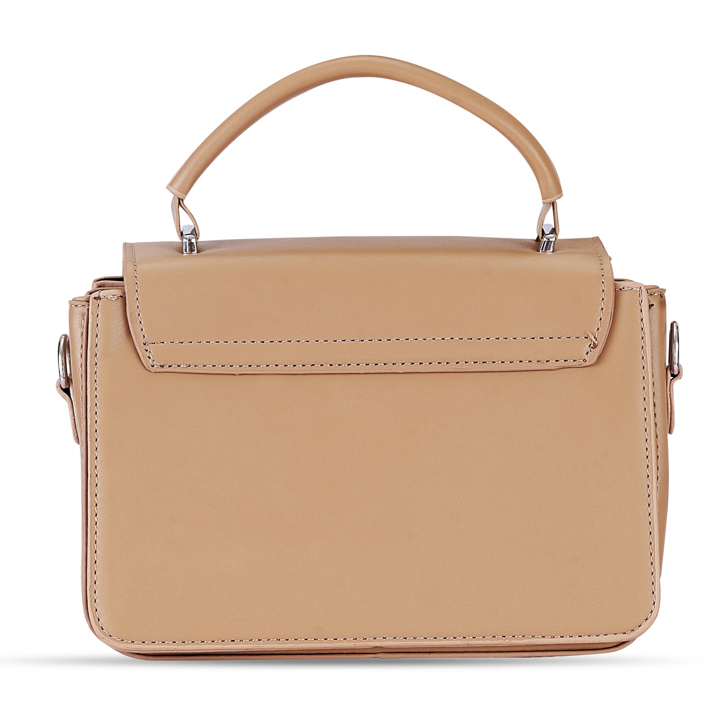 Khaki Structured Satchel Bag