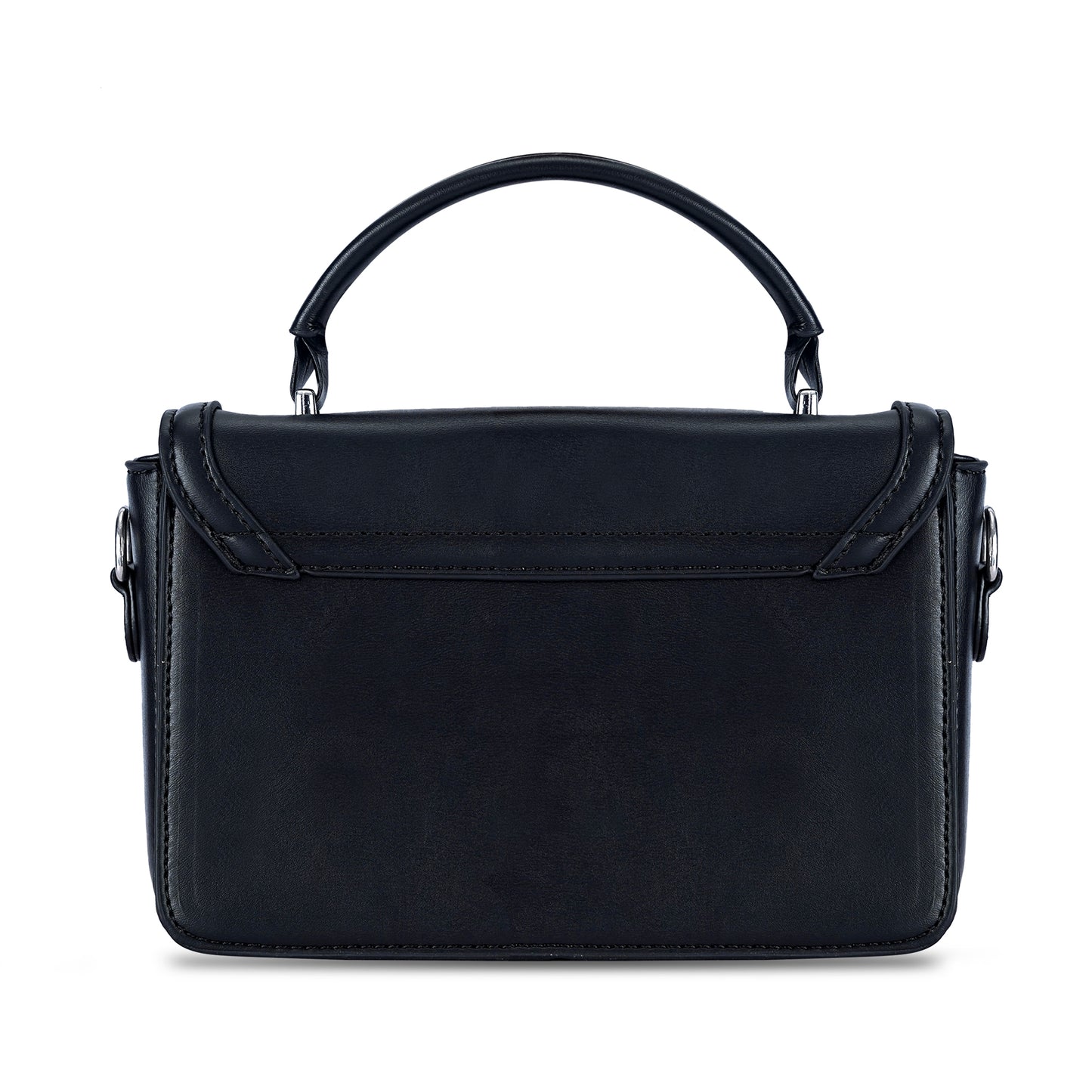 Black Structured Satchel Bag