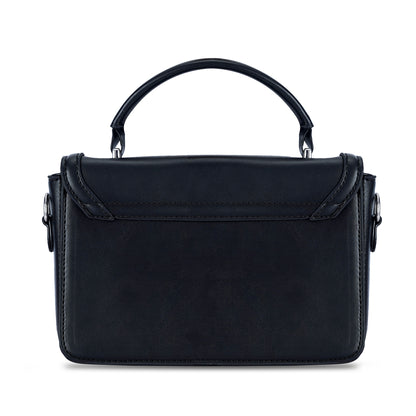 Black Structured Satchel Bag