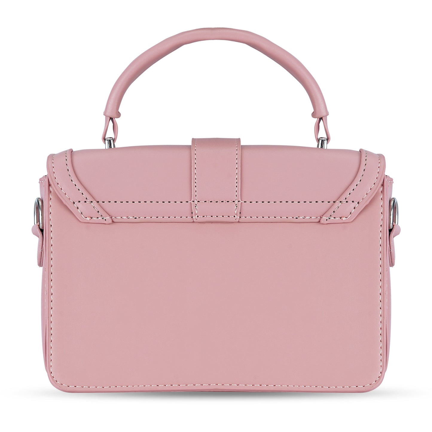 Pink Structured Satchel Bag