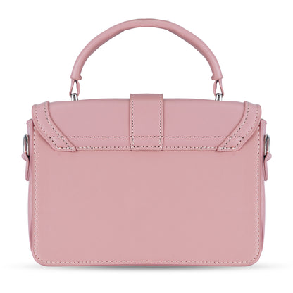 Pink Structured Satchel Bag