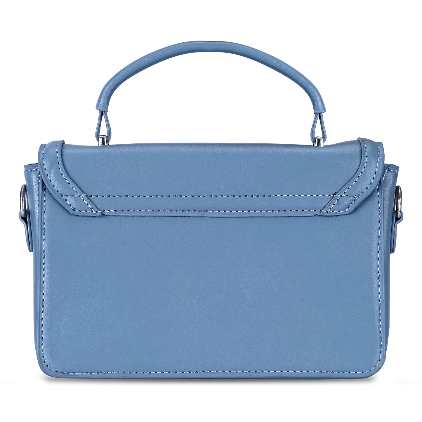 Blue Structured Satchel Bag
