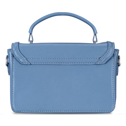 Blue Structured Satchel Bag