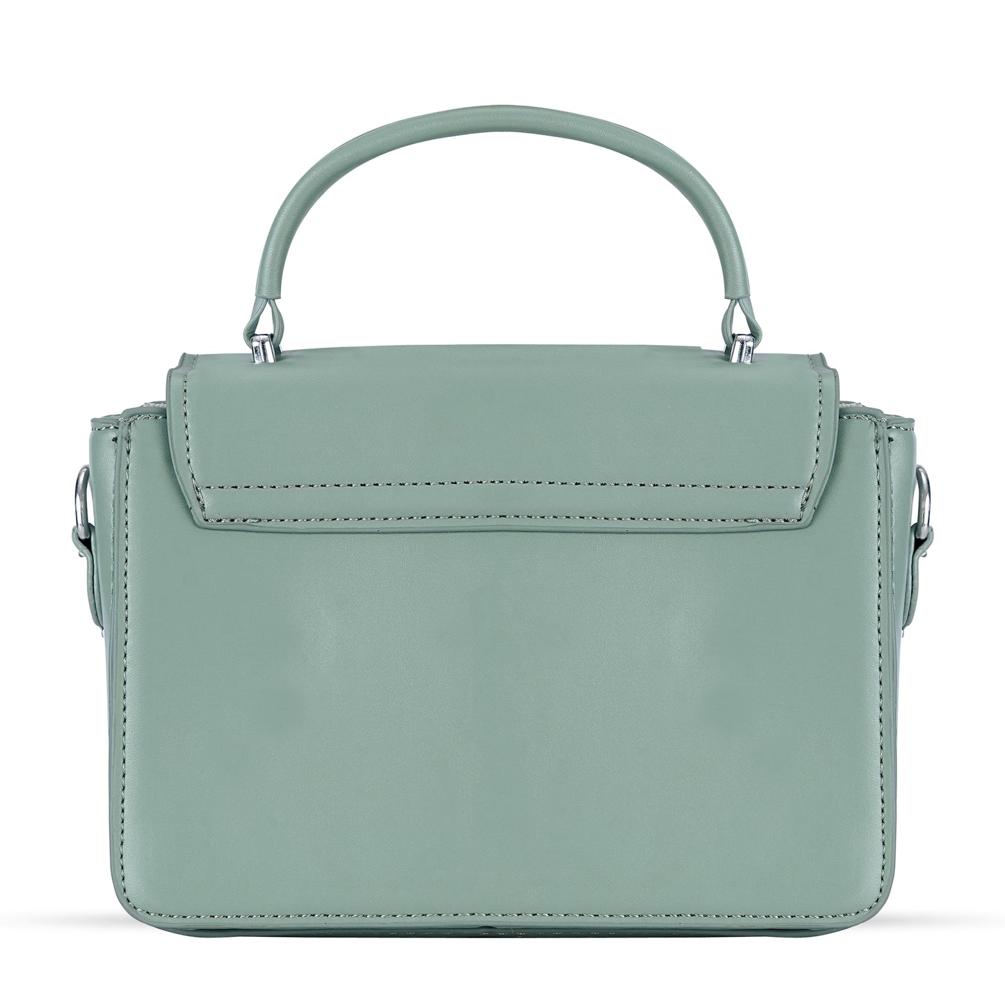 Green Structured Satchel Bag