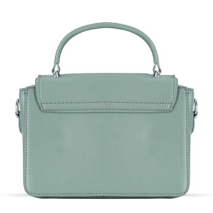 Green Structured Satchel Bag