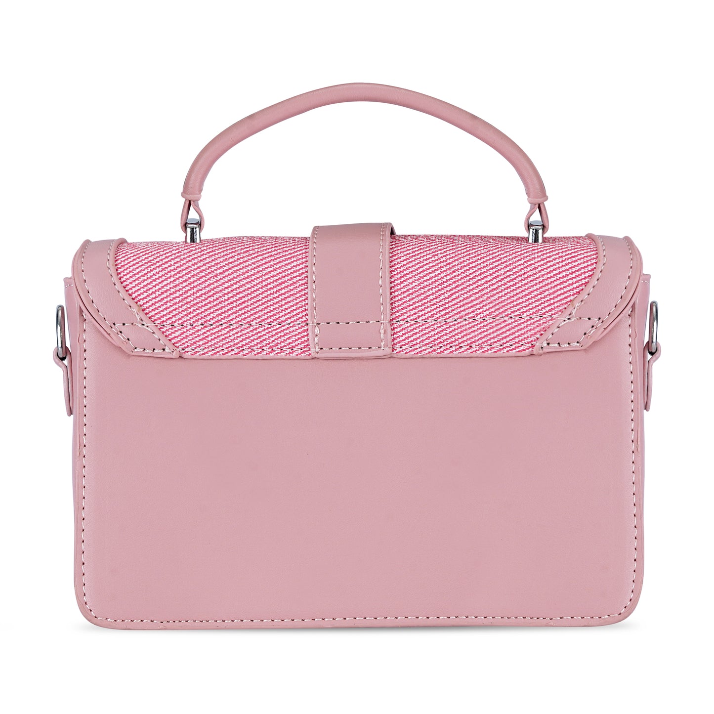 Pink Structured Satchel Bag