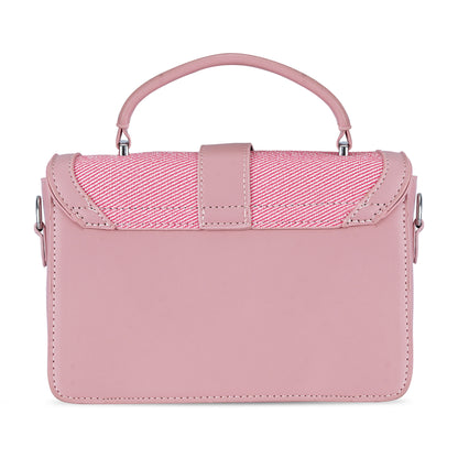 Pink Structured Satchel Bag