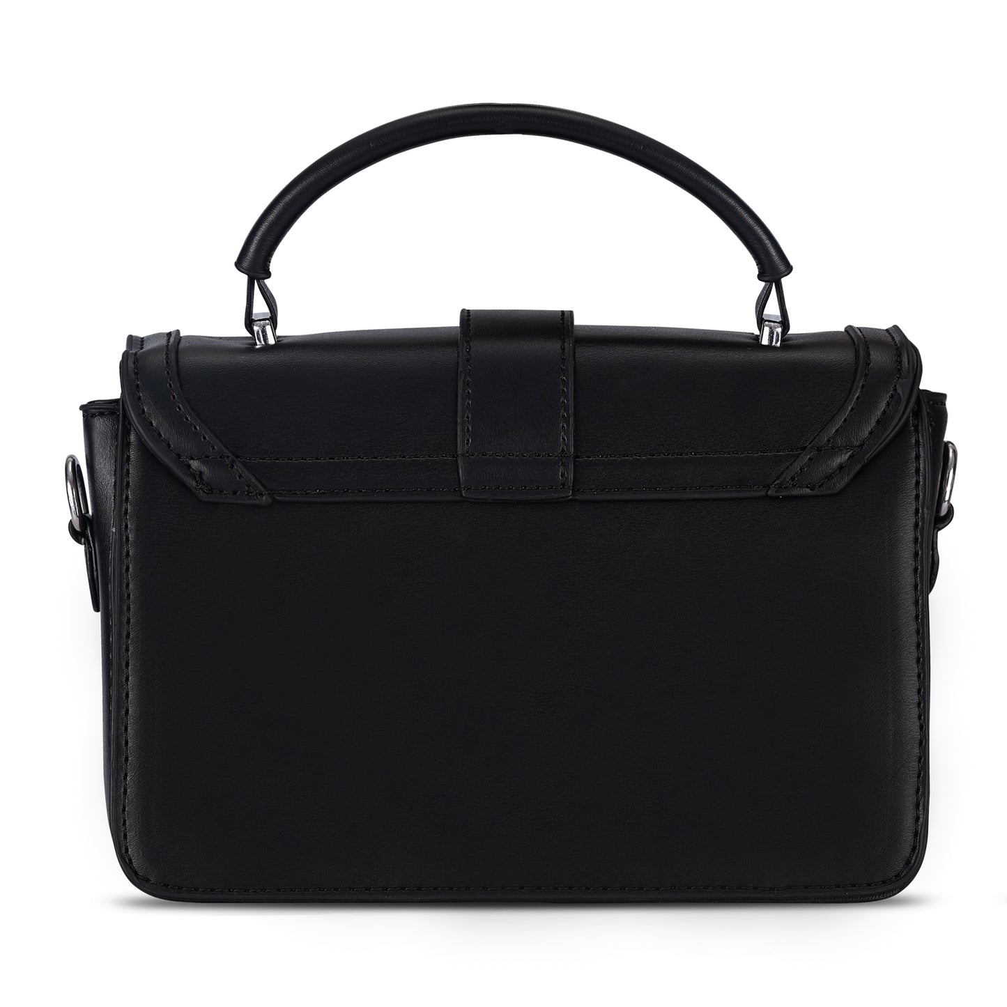 Black Structured Satchel Bag