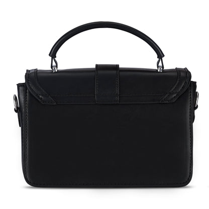Black Structured Satchel Bag