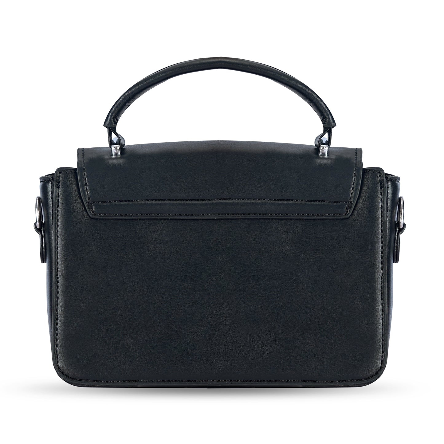 Black Structured Satchel Bag