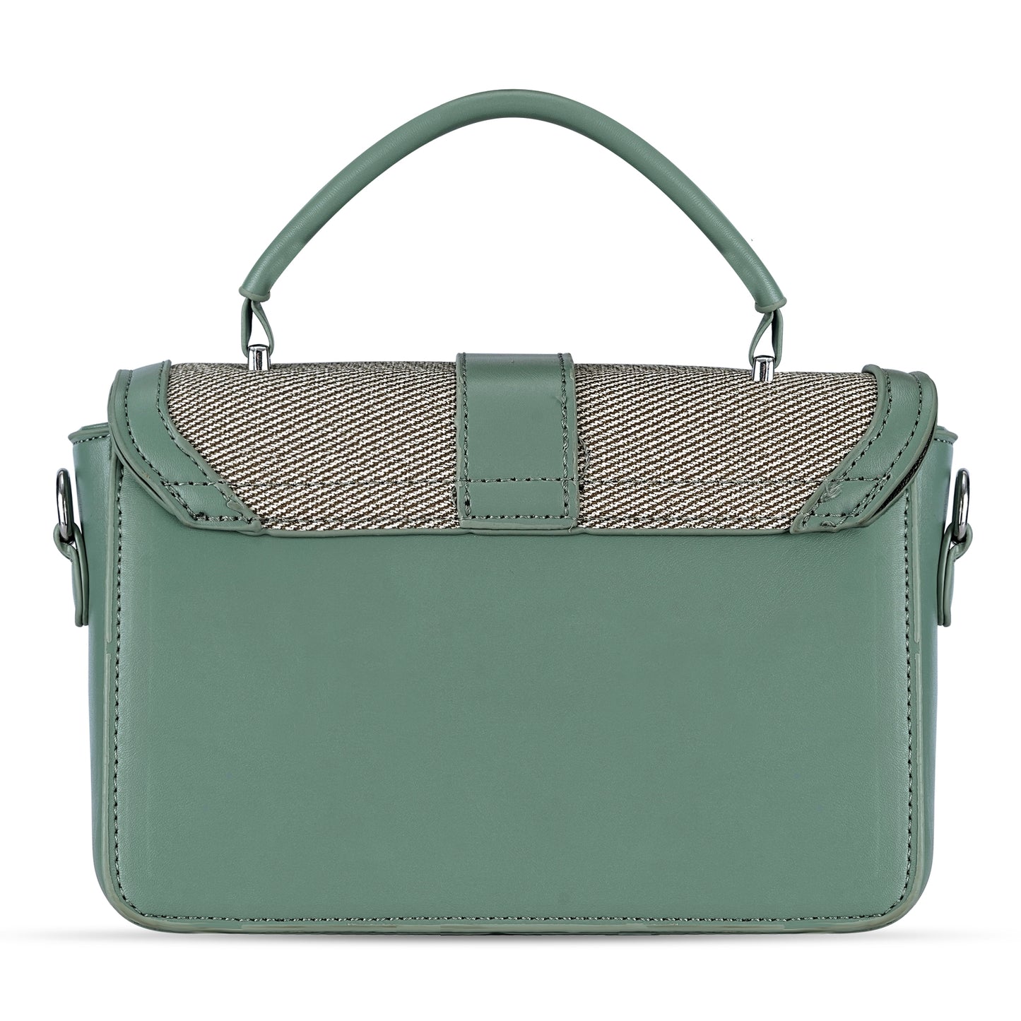 Green Structured Satchel Bag