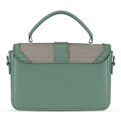 Green Structured Satchel Bag