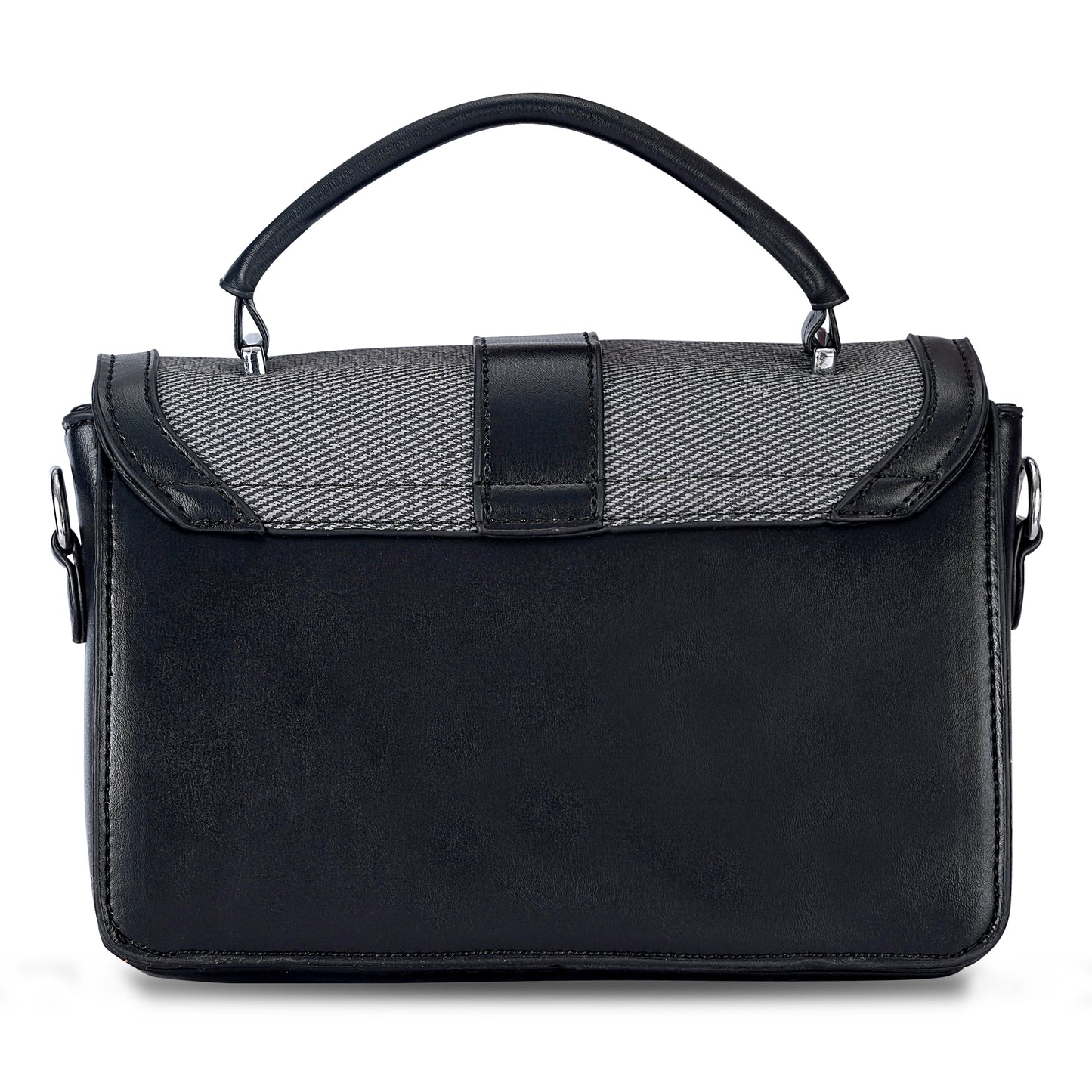Black Structured Satchel Bag