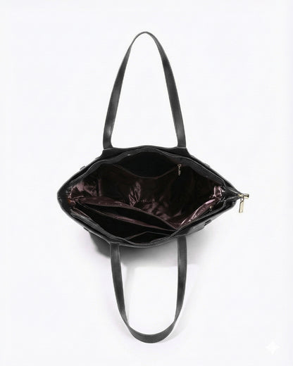 Professional Contrast Panel Tote Bag