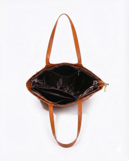 Professional Contrast Panel Tote Bag