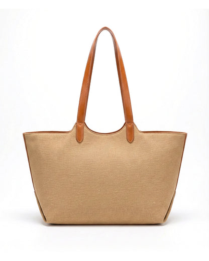 Professional Contrast Panel Tote Bag