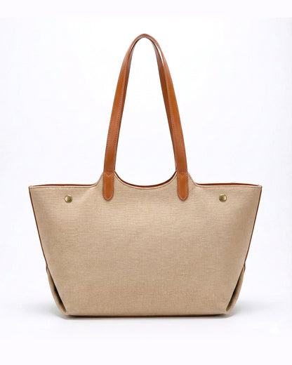 Professional Contrast Panel Tote Bag