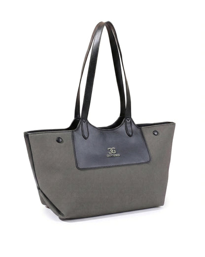 Professional Contrast Panel Tote Bag
