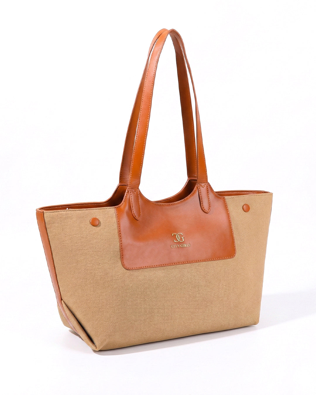 Professional Contrast Panel Tote Bag