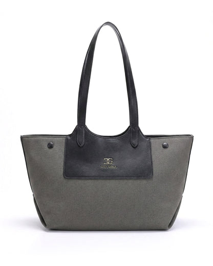 Professional Contrast Panel Tote Bag