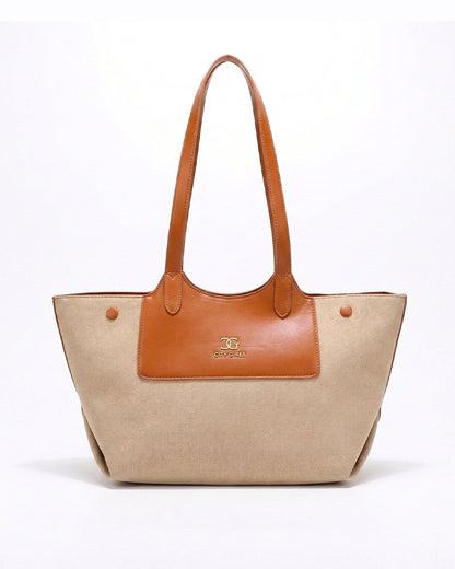 Professional Contrast Panel Tote Bag