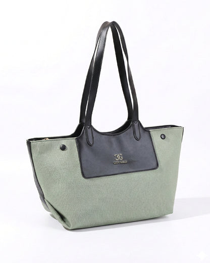 Professional Contrast Panel Tote Bag